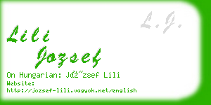 lili jozsef business card